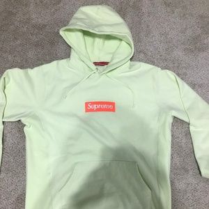 Supreme Box Logo Hoodie Lime-Green (FW17)